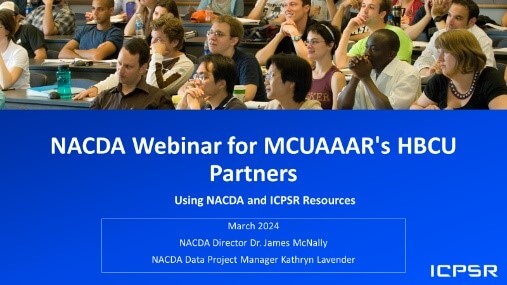The MCUAAAR Hosted Webinar for HBCU Partners